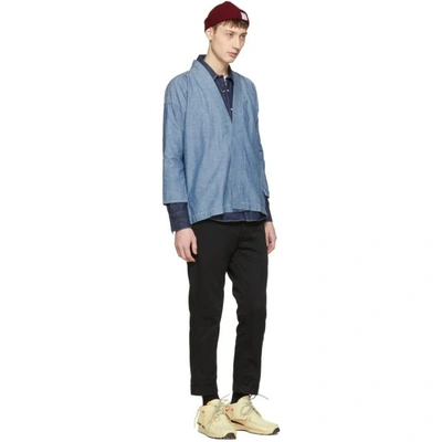 Shop Visvim Blue Denim Social Sculpture Shirt