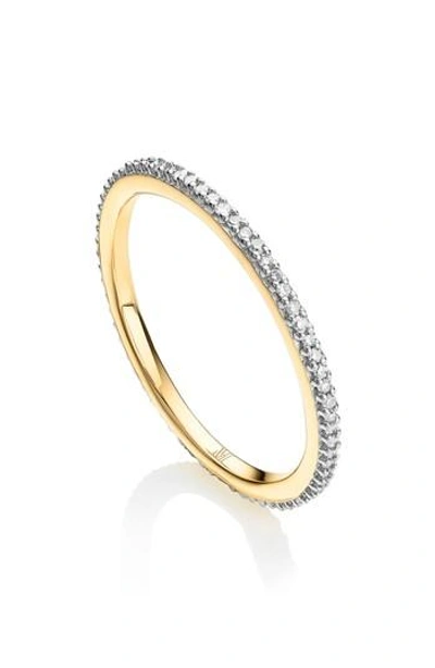 Shop Monica Vinader Diamond Eternity Ring In Gold/ Diamond
