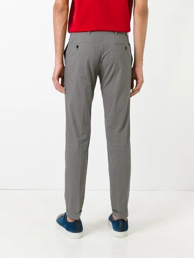 Shop Prada Skinny Trousers In Grey
