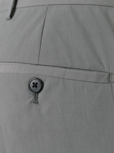Shop Prada Skinny Trousers In Grey