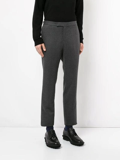 Shop Tomorrowland Cropped Tailored Trousers In Grey