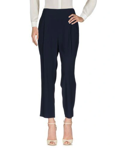 Shop Atos Lombardini Pants In Dark Blue