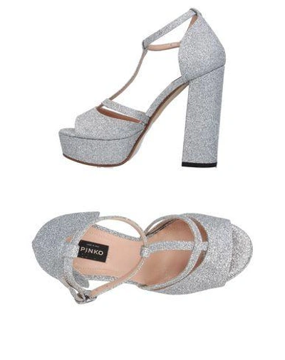 Shop Pinko Sandals In Silver