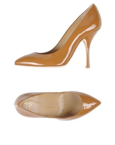 Shop Giuseppe Zanotti Pump In Camel