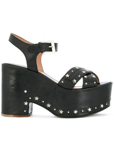 Shop Laurence Dacade Helissa Star Studs Sandals In Black