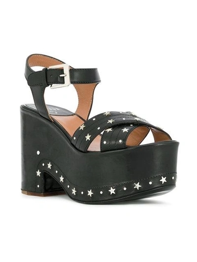 Shop Laurence Dacade Helissa Star Studs Sandals In Black