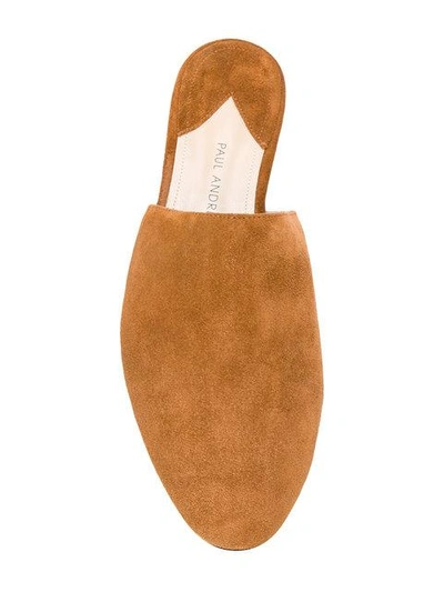 Shop Paul Andrew Pisa Slip-on Mules In Brown