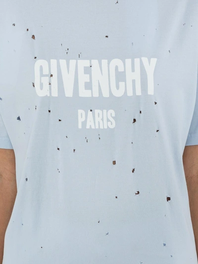 Shop Givenchy Destroyed Logo T-shirt