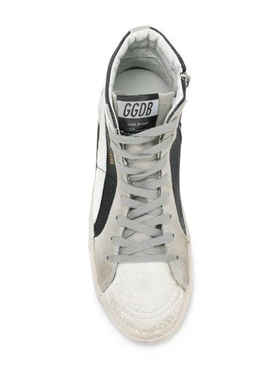 Shop Golden Goose Slide Hi-top Sneakers In Grey