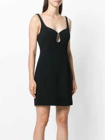 Shop Alexander Wang Ball Chain Trim Mini Dress In Black