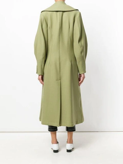 Shop Beaufille Ono Double Breasted Coat - Green