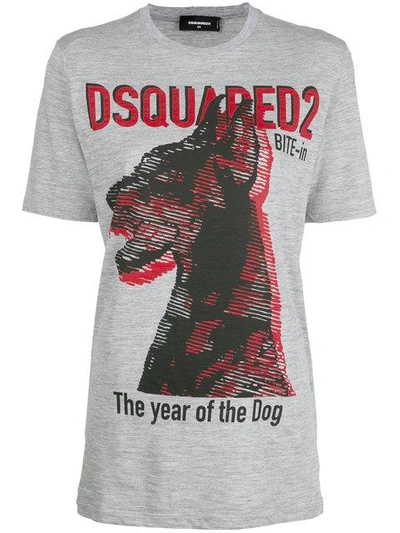 Shop Dsquared2 Logo Patch T-shirt - Grey