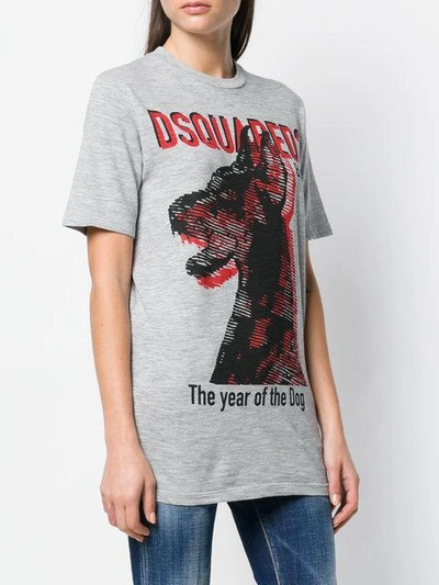 Dsquared2 Doberman Printed Cotton Jersey T-shirt In 100c | ModeSens