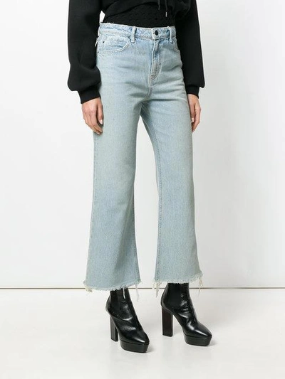 Shop Alexander Wang Flared Cropped Jeans - Blue