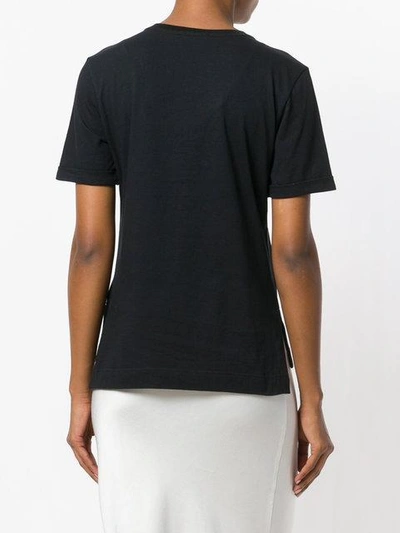 Shop Fendi Contrast Logo Patch T-shirt - Black