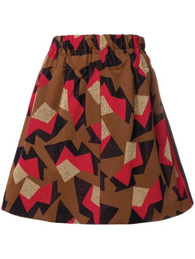 Shop Marni Geometric Pattern Mini Skirt