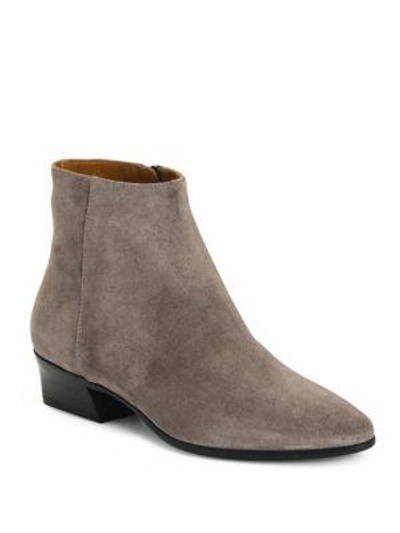 Shop Aquatalia Fire Leather Ankle Boots In Dark Grey