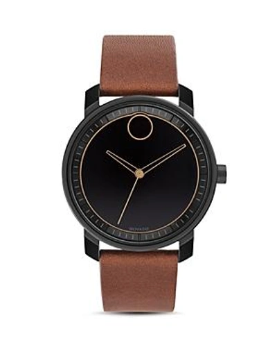 Shop Movado Bold Heritage Watch, 41mm In Black/brown