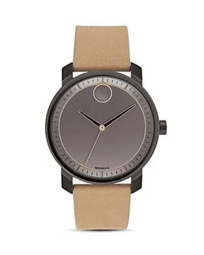 Shop Movado Heritage Watch, 41mm In Gray/tan
