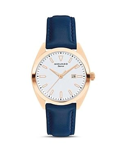 Shop Movado Heritage Datron Watch, 31mm In White/blue