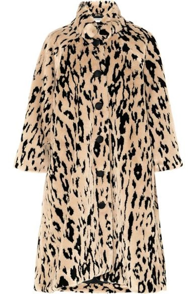 Shop Balenciaga Oversized Animal-print Faux Fur Coat