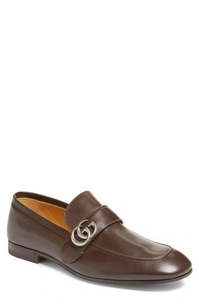 Shop Gucci Donnie Bit Loafer In Red Leather