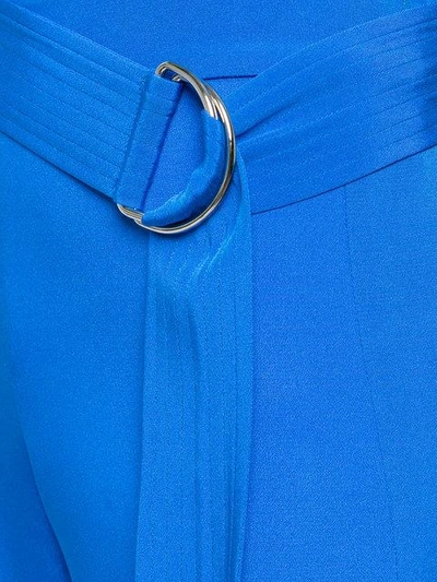 Shop Adam Lippes Belted Palazzo Trousers In Blue