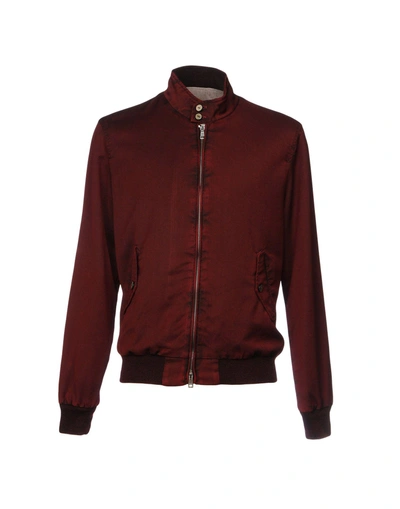 Shop Myths Bomber In Maroon