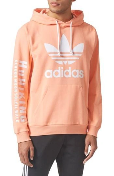 Adidas Originals X Pharrell Williams Hu Hiking Hoodie With Arm Print In  Pink Cy7875 - Pink In Orange | ModeSens