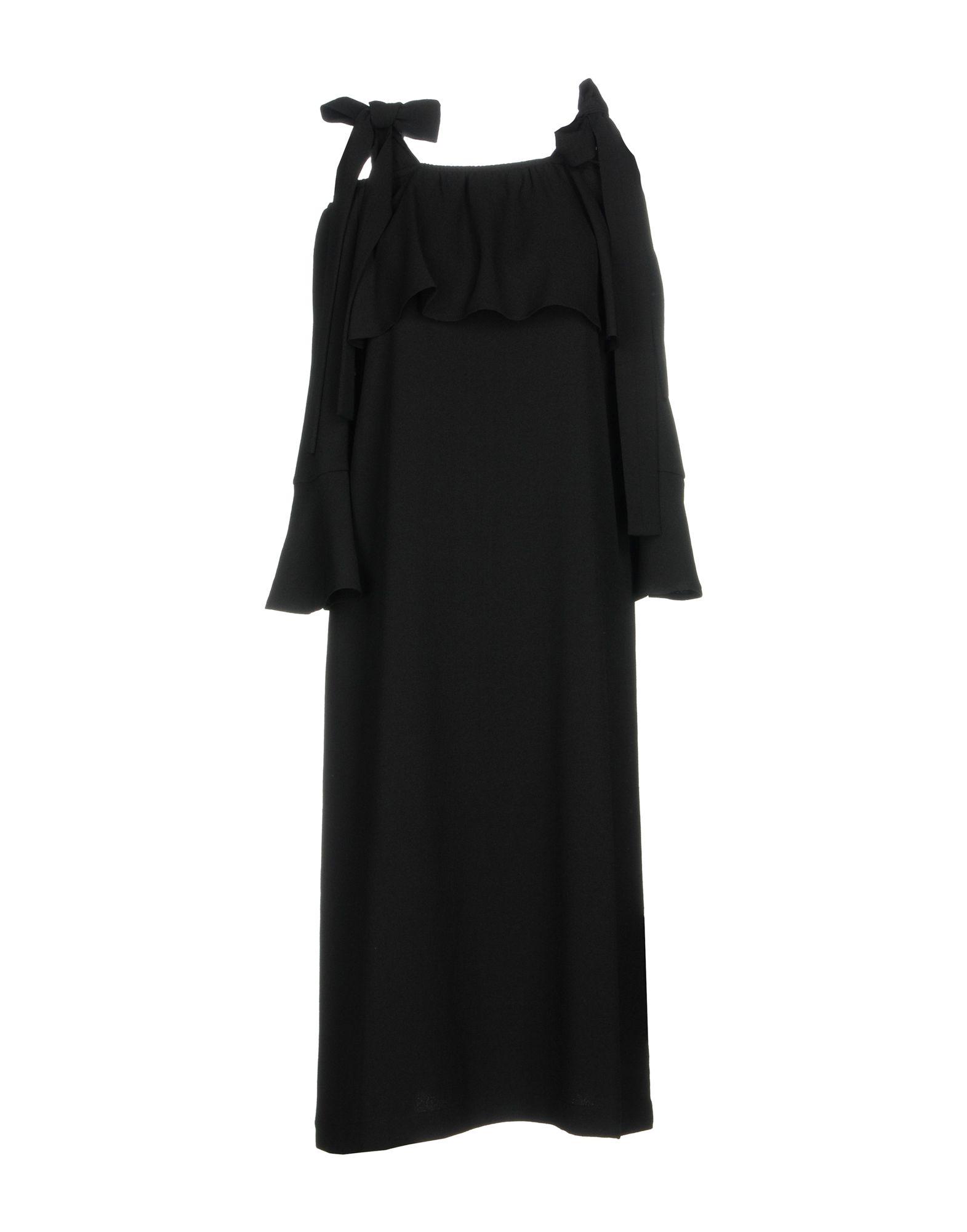 Ganni Knee-length Dress In Black | ModeSens