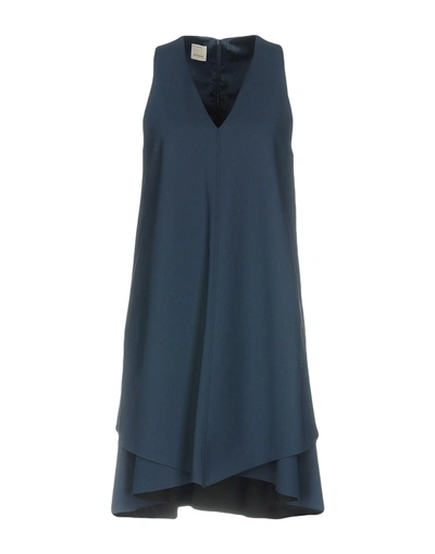 Shop Pinko Short Dresses In Dark Blue