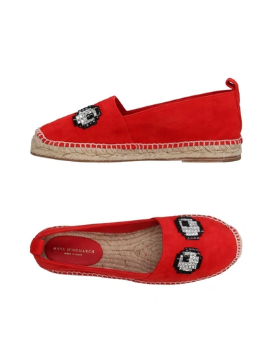 Shop Anya Hindmarch Espadrilles In Red