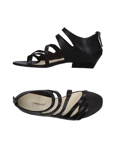 Shop Marsèll Toe Strap Sandals In Black