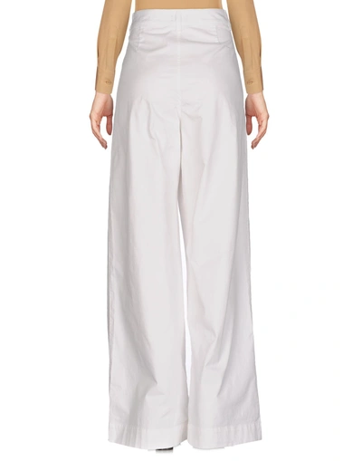 Shop Pinko Woman Pants White Size 8 Cotton, Elastane