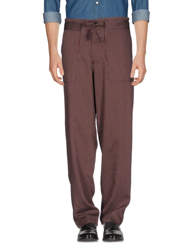 Shop Andrea Pompilio Casual Pants In Maroon
