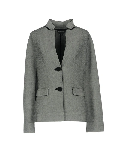 Shop Emporio Armani Blazer In Grey