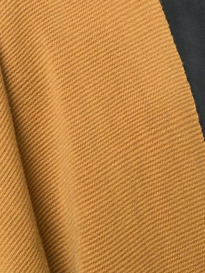 Voz Knitted Poncho In Yellow