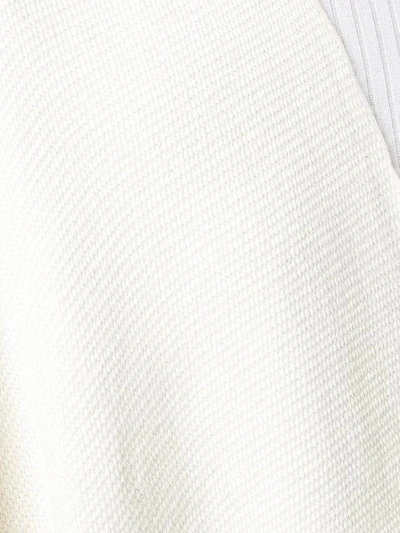 Voz Open Front Poncho In White