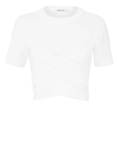 Shop Alexander Wang T Crossover White Crop Top
