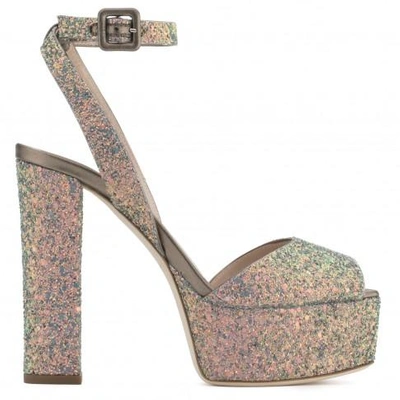 Shop Giuseppe Zanotti - Glitter 'betty' Sandal With Platform Betty Glitter In Multicolor