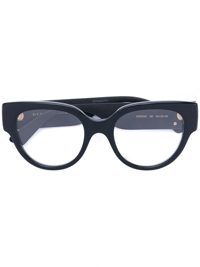 Shop Gucci Eyewear Cat Eye Glasses - Black