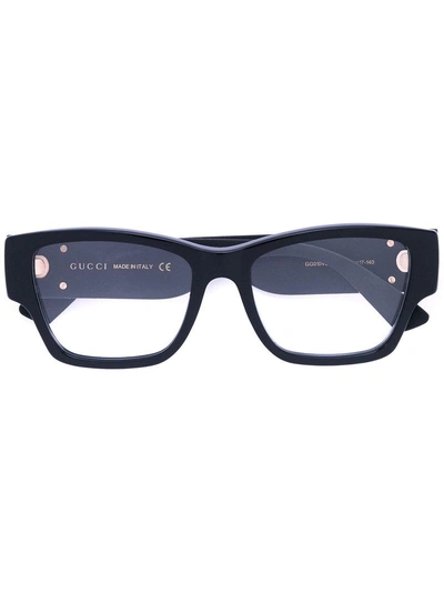 Shop Gucci Eyewear Square-frame Glasses - Black