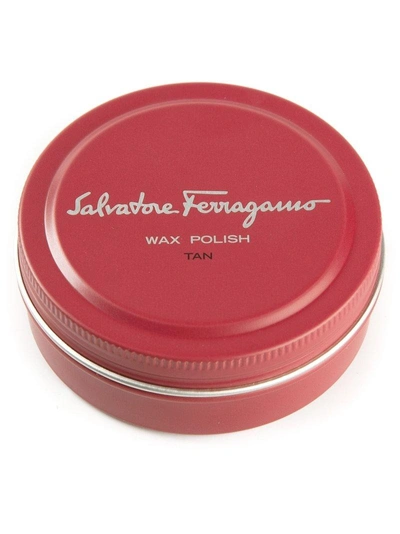 Shop Ferragamo Tan Wax Polish In Red