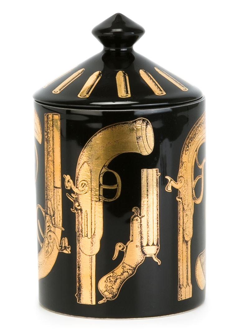 Fornasetti Gun Print Scented Candle In Black ModeSens