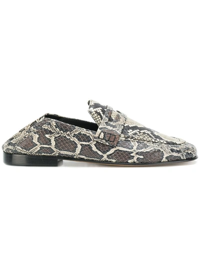 Shop Isabel Marant Fezzy Snake Print Loafers