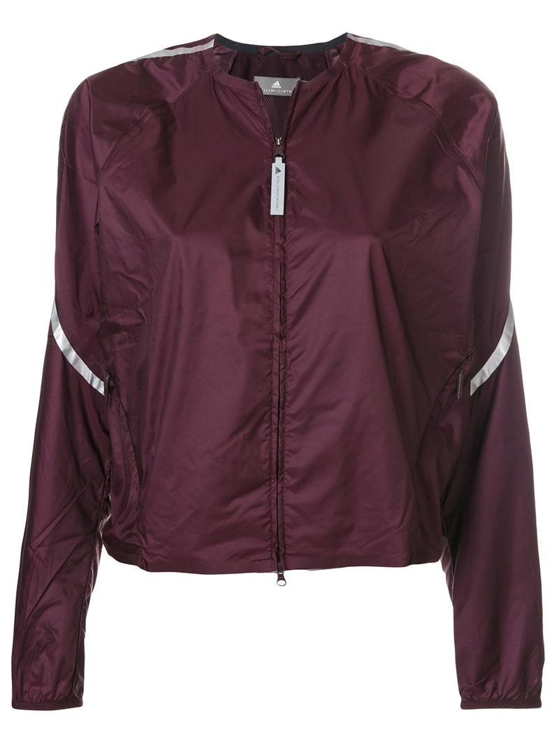 Adidas By Stella Mccartney Adizero Running Jacket In Red Modesens
