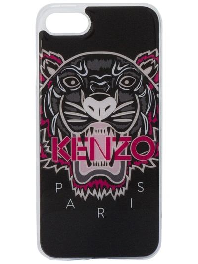 Shop Kenzo Tiger Printed Iphone 7 Case In Black