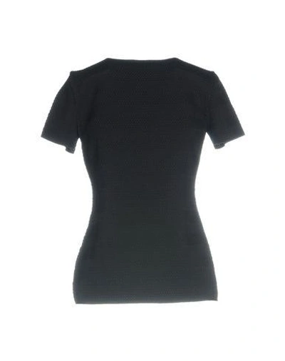Shop Armani Collezioni T-shirts In Black