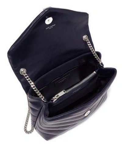 Shop Saint Laurent Small Loulou Matelassé Leather Crossbody Bag In Dark Beige
