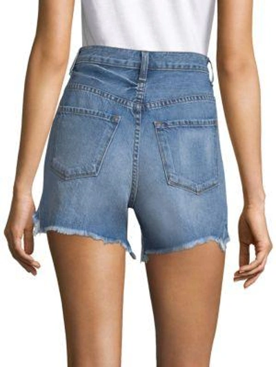 Shop J Brand Joan High Rise Denim Shorts In Hydra